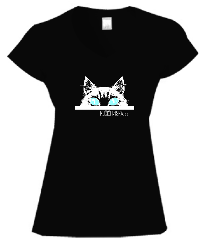 Tričko Mystická kočka dámské V